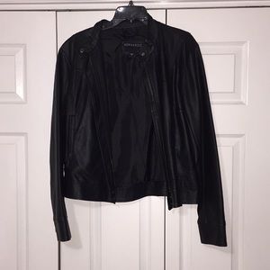 Black leather like jacket
